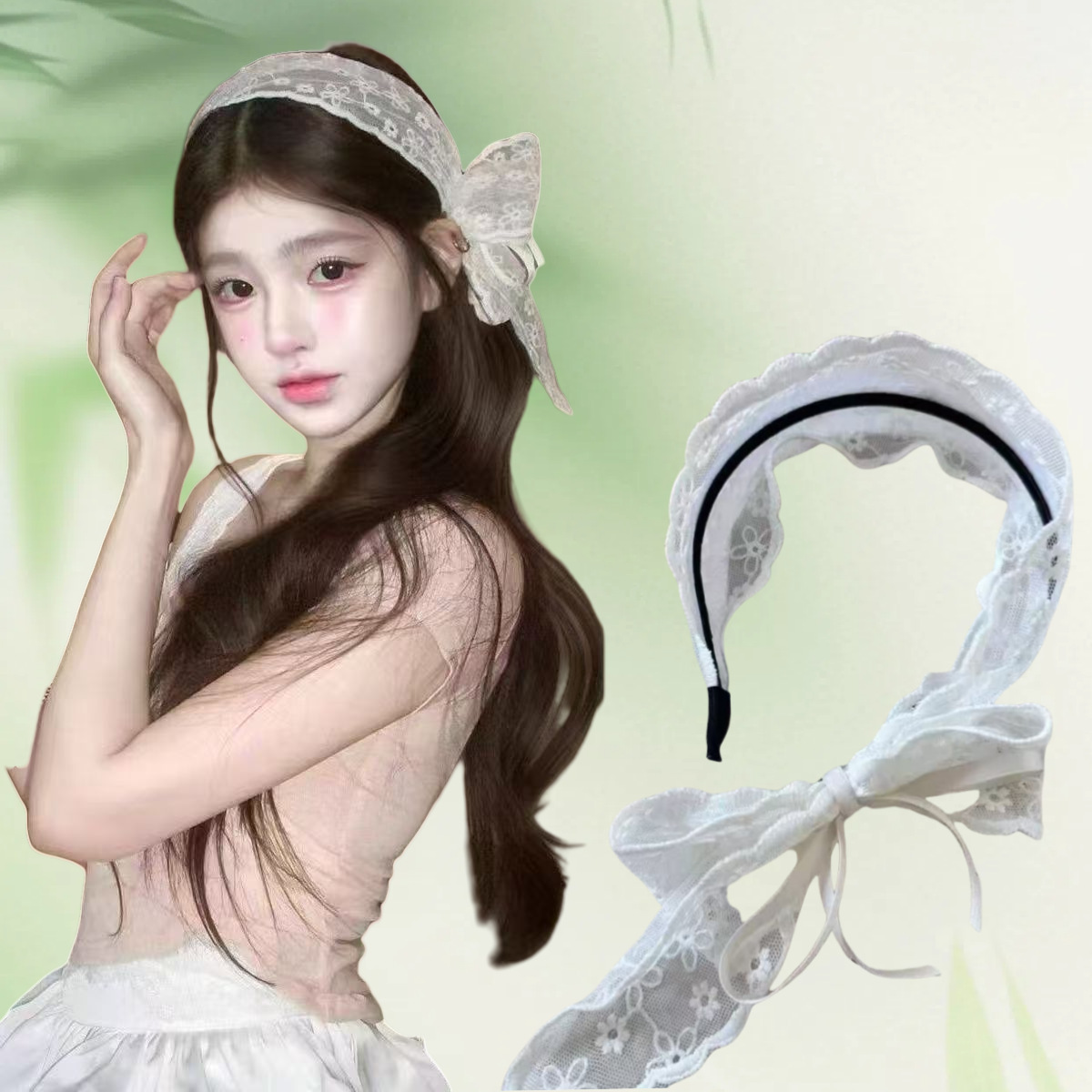 Embroidery Ribbon - Nuova fascia per capelli in pizzo