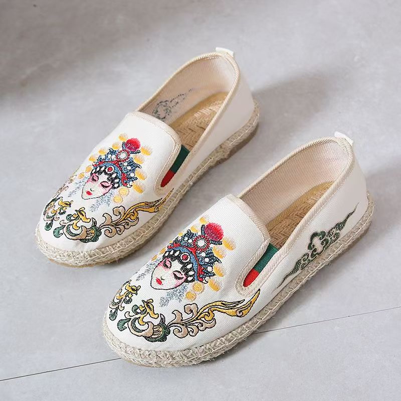 Embroidery Cloth - Scarpe da donna con suola piatta
