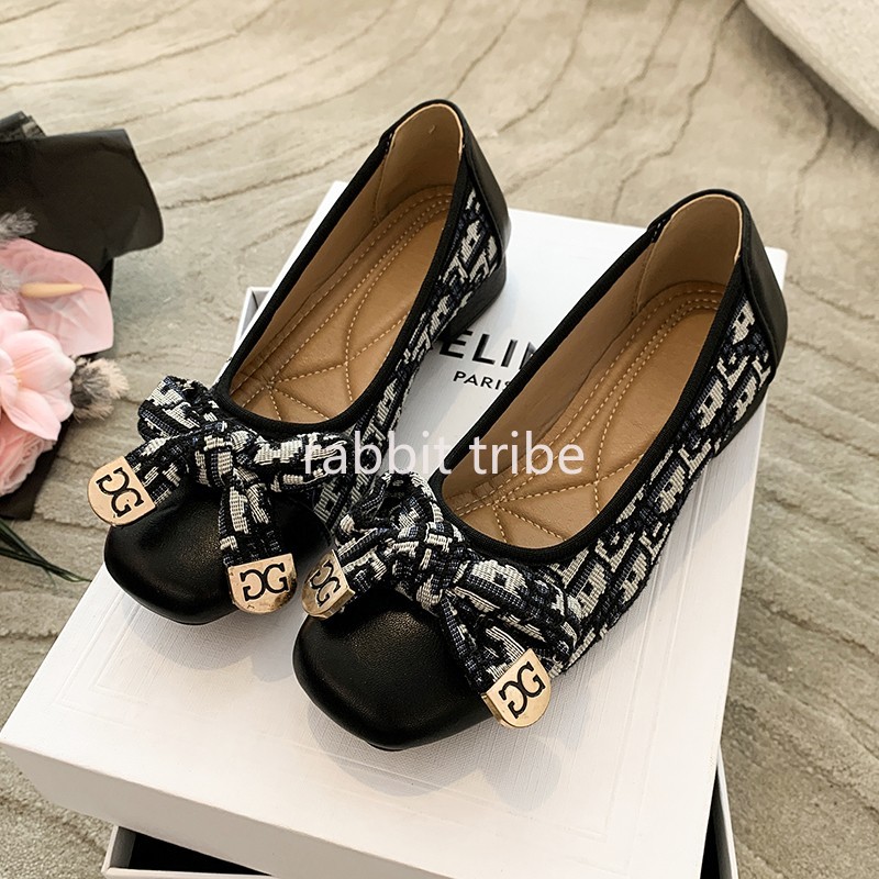 Embroidery Print - Comode scarpe singole da donna francesi
