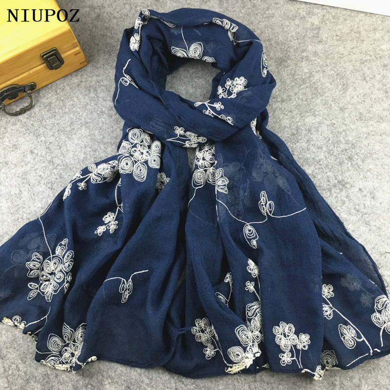 Embroidery Hijab - Molti colori ricamo etnico donna inverno