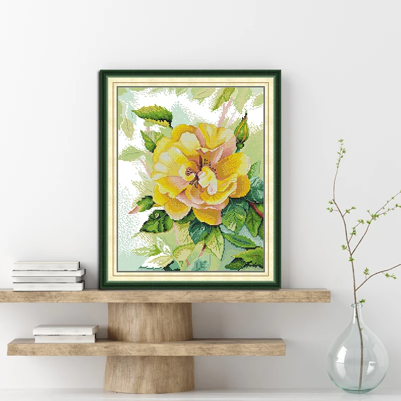 Embroidery Yellow - Joy Sunday Kit punto croce Rosa