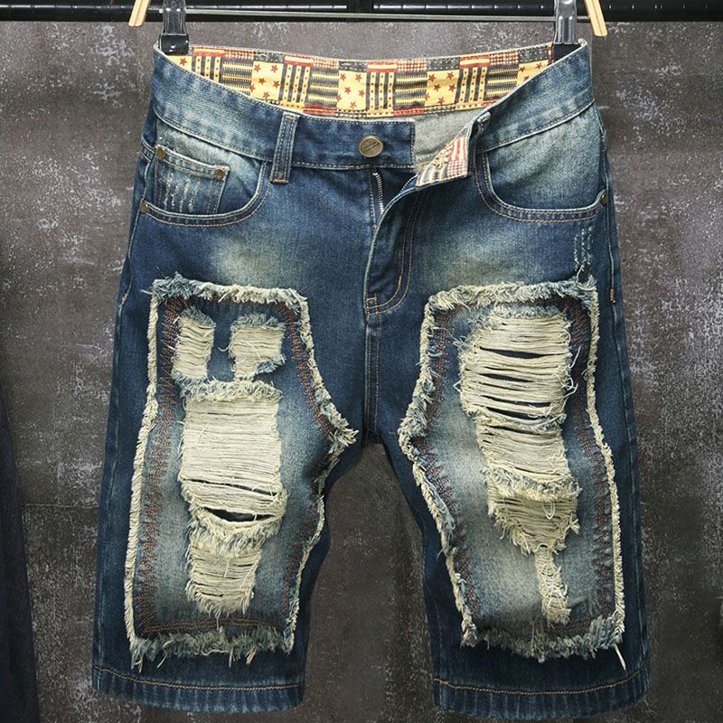 Embroidery Jeans - Nuovi pantaloncini da uomo in jeans