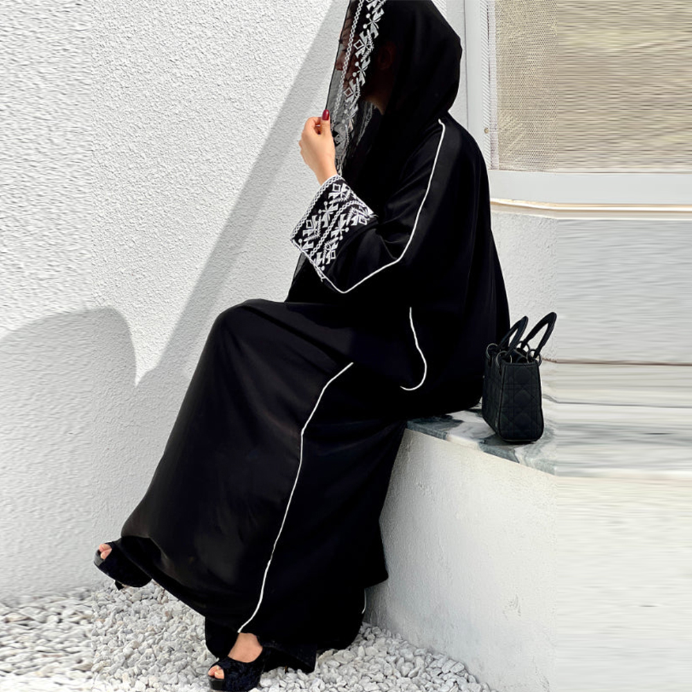 Embroidery Hijab - Moda classica ricamata Abaya Hijab Abito