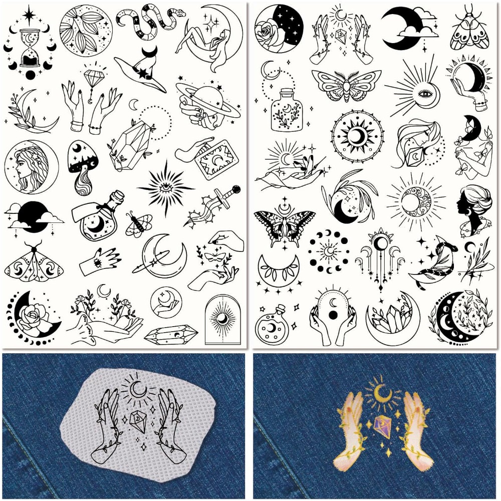 Embroidery Motif - 51 Pz Boho Luna Sole Solubile