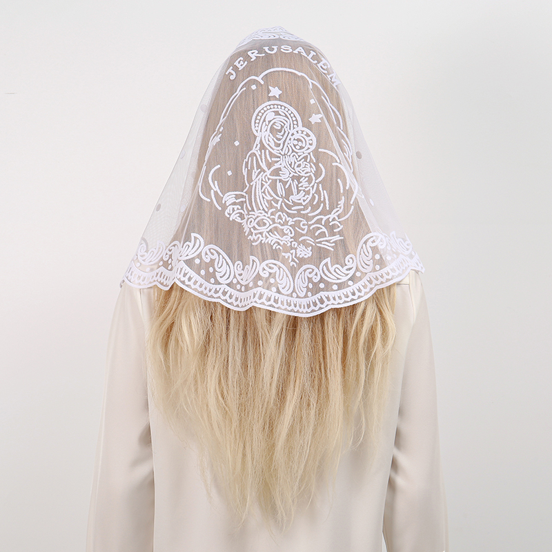 Embroidery Hijab - 1 pezzo da donna elegante tinta