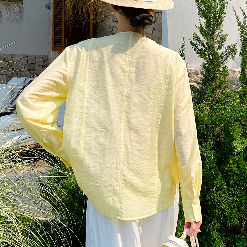 Camicetta in Stile Francese co - Embroidery Yellow recensione e prezzo