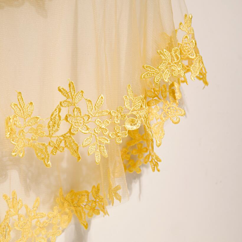 Pashmina in rete gialla con ri - Embroidery Yellow recensione e prezzo