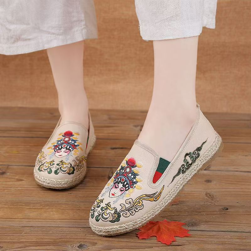 Scarpe da donna con suola piat - Embroidery Cloth recensione e prezzo