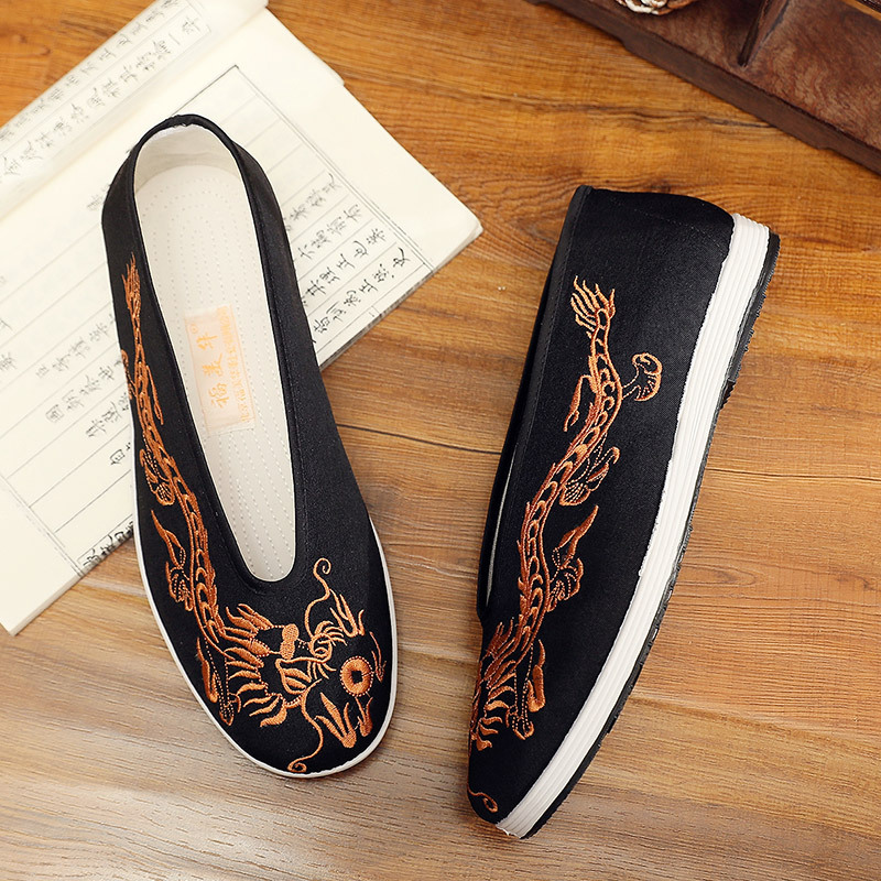 Scarpe Vintage cinesi Kung Fu  - Embroidery Yellow recensione e prezzo