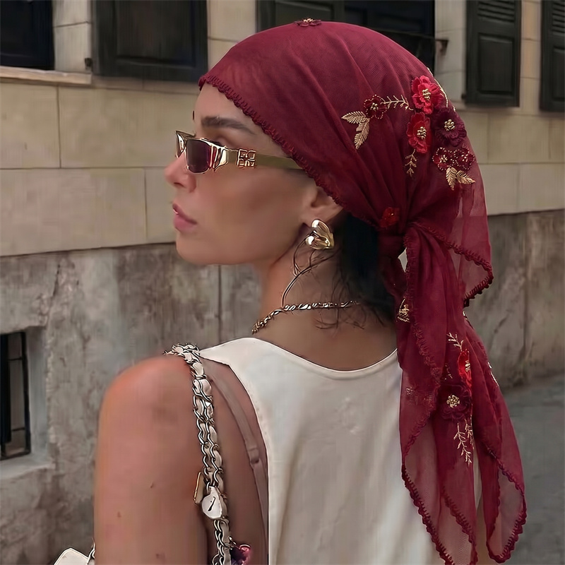 Sciarpa di Lusso in Rete Trasp - Embroidery Hijab recensione e prezzo