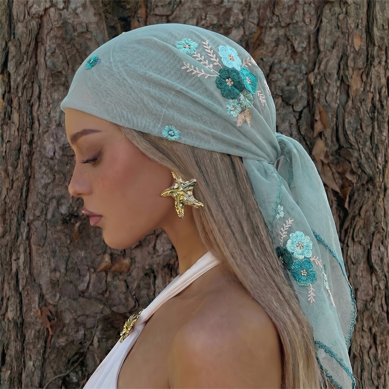 Sciarpa di Lusso in Rete Trasp - Embroidery Hijab recensione e prezzo