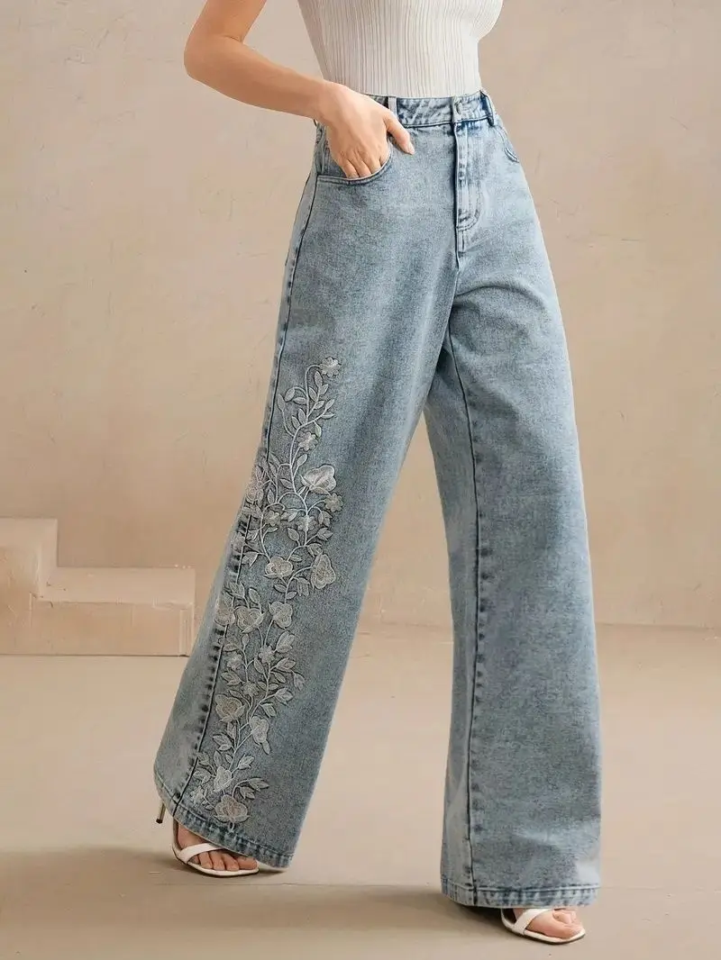 Jeans a Gamba Dritta Y2K Plus  - Embroidery Jeans recensione e prezzo