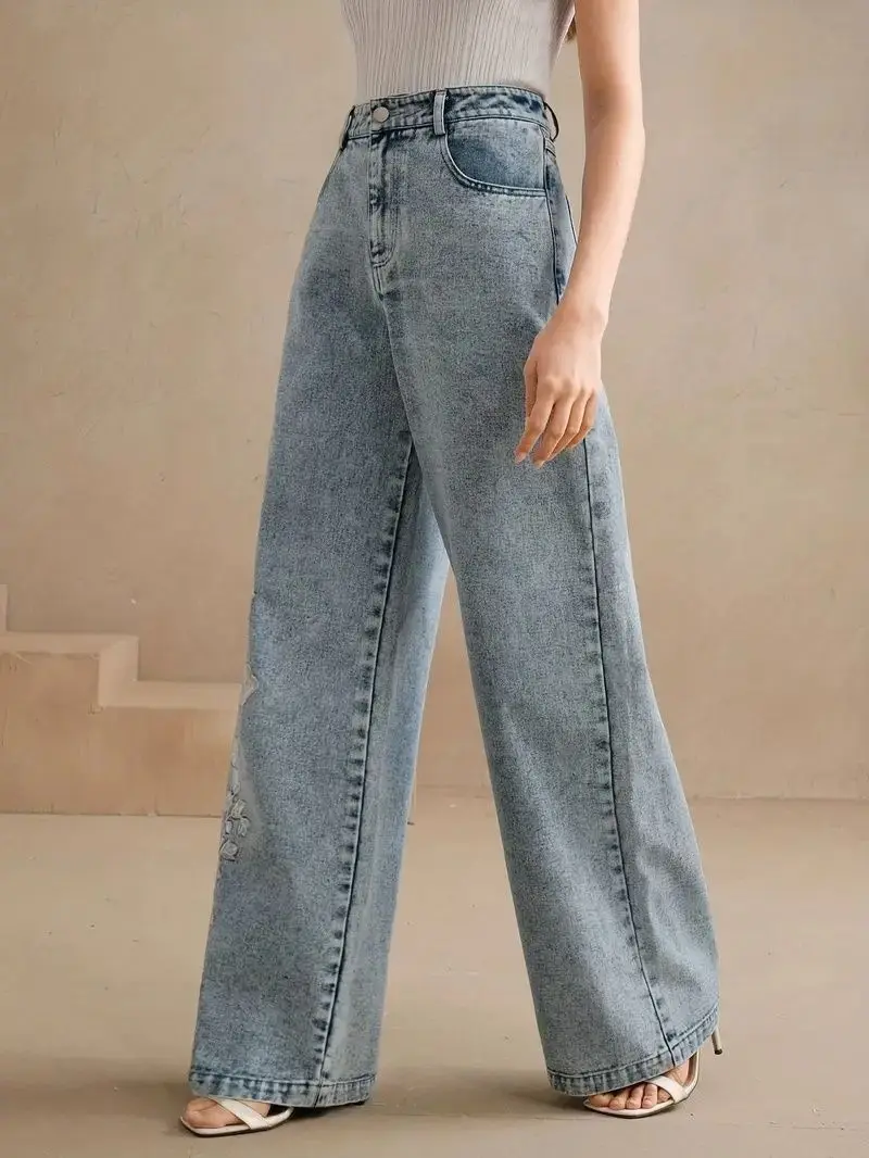 Jeans a Gamba Dritta Y2K Plus  - Embroidery Jeans recensione e prezzo
