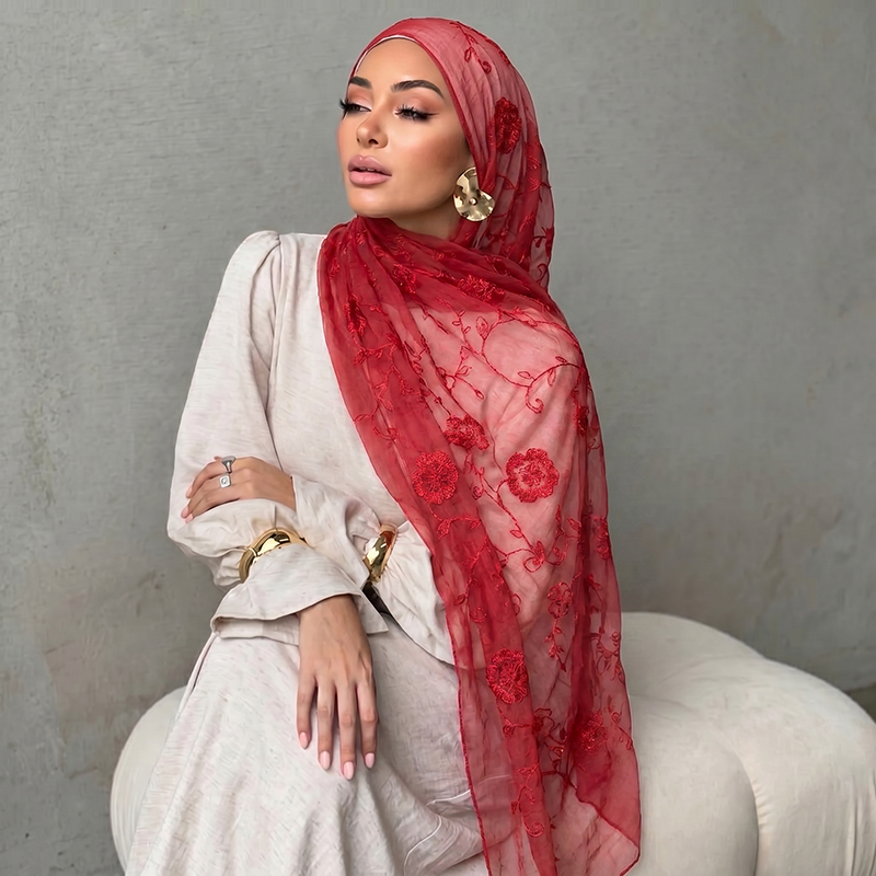 Hijab Musulmano con Ricamo Flo - Embroidery Print recensione e prezzo