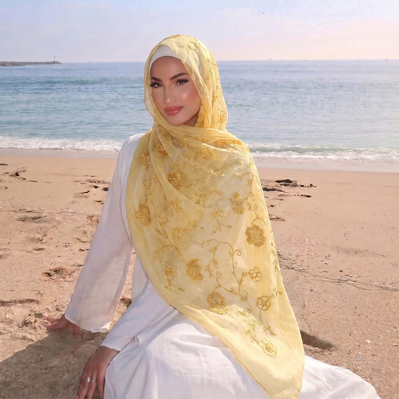 Hijab Musulmano con Ricamo Flo - Embroidery Print recensione e prezzo