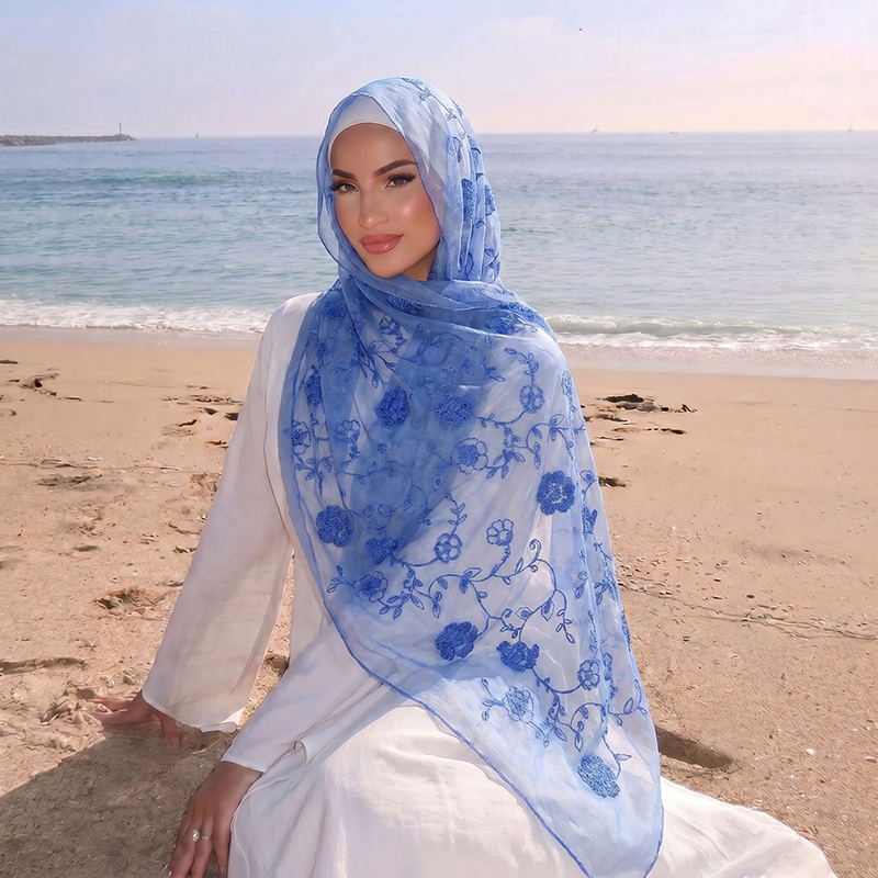 Hijab Musulmano con Ricamo Flo - Embroidery Print recensione e prezzo