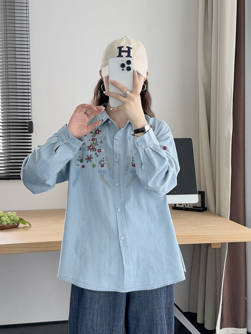 Harajuku y2k camicie di jeans  - Embroidery Jeans recensione e prezzo