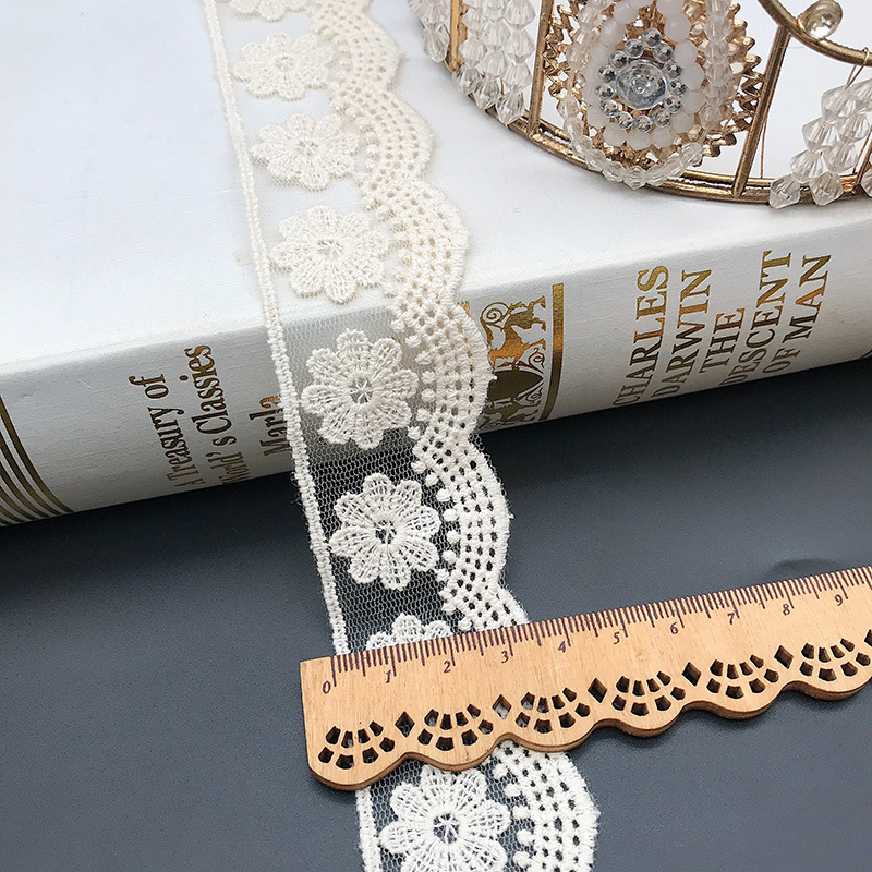 3 metri/lotto ricamo bianco be - Embroidery Jersey recensione e prezzo