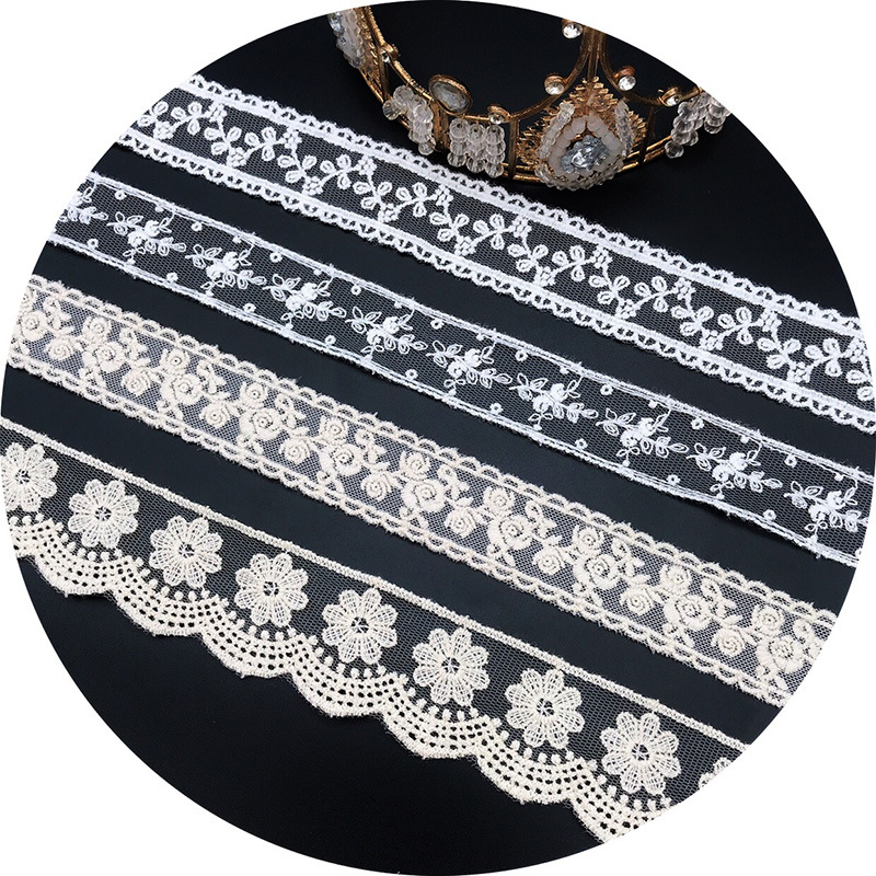 3 metri/lotto ricamo bianco be - Embroidery Jersey recensione e prezzo