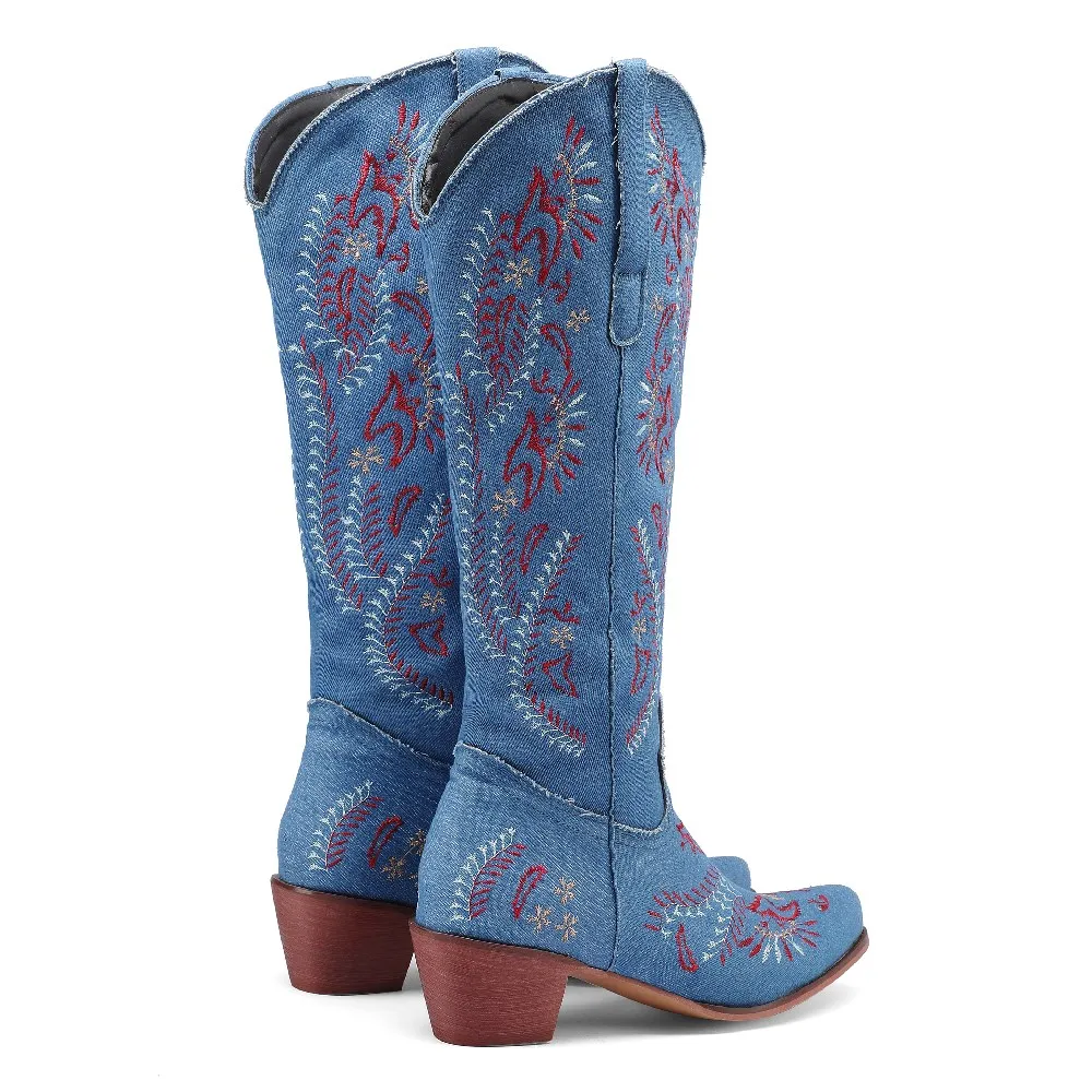 Stivali alti al ginocchio da c - Embroidery Jeans recensione e prezzo
