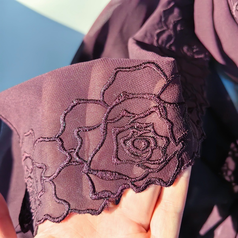 Sciarpe Hijab in Chiffon Viola - Embroidery Hijab recensione e prezzo